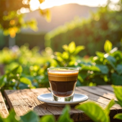Ristretto kleine espresso geconcentreerd zoetig
