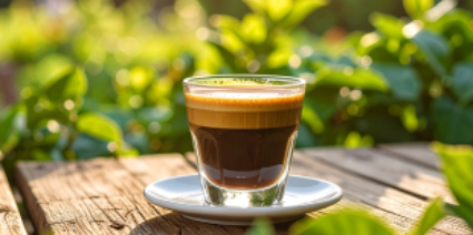 ristretto in koffieglas