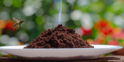 wespen verjagen met koffiepoeder