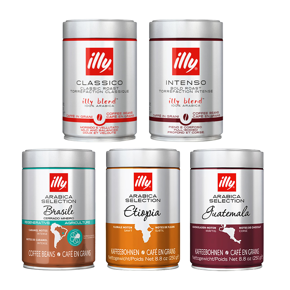 Proefpakket - illy 100% Arabica Blends - 1,25 KG Koffiebonen