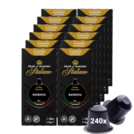 Voordeelpakket Gran Maestro Italiano Ristretto – 12 x 20 koffiecups